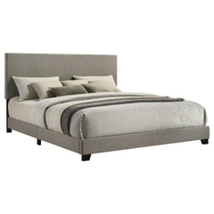 Dorian Fabric Upholstered Panel Bed Taupe