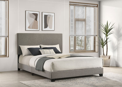 Dorian Fabric Upholstered Panel Bed Taupe