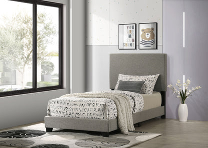 Dorian Fabric Upholstered Panel Bed Taupe