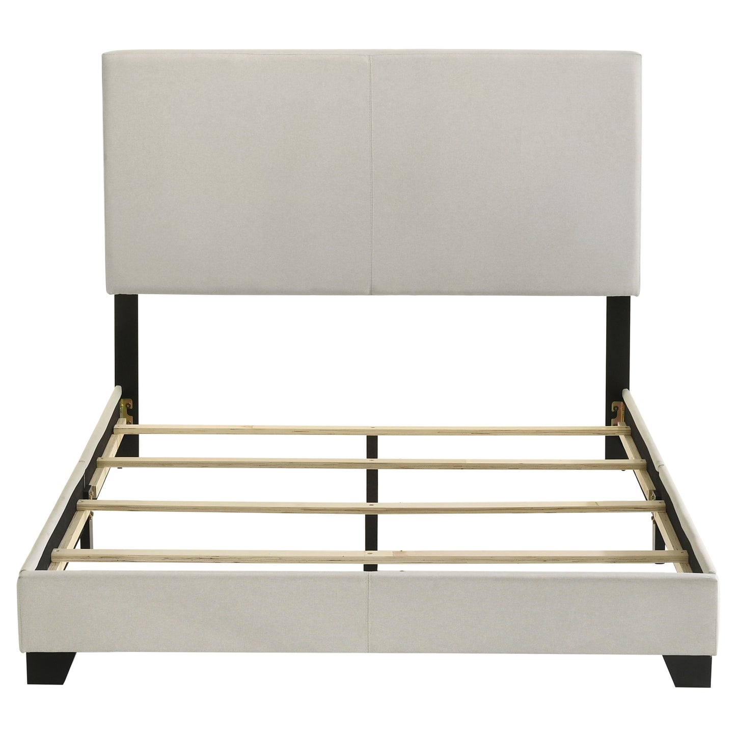 Dorian Fabric Upholstered  Panel Bed Cream
