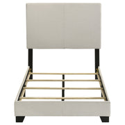 Dorian Fabric Upholstered  Panel Bed Cream