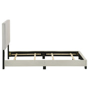Dorian Fabric Upholstered  Panel Bed Cream