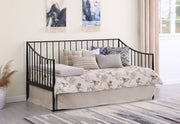 Cama de día de metal Newbury con estructura de cama en negro mate