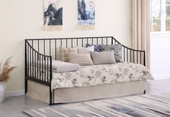 Cama de día de metal Newbury con estructura de cama en negro mate