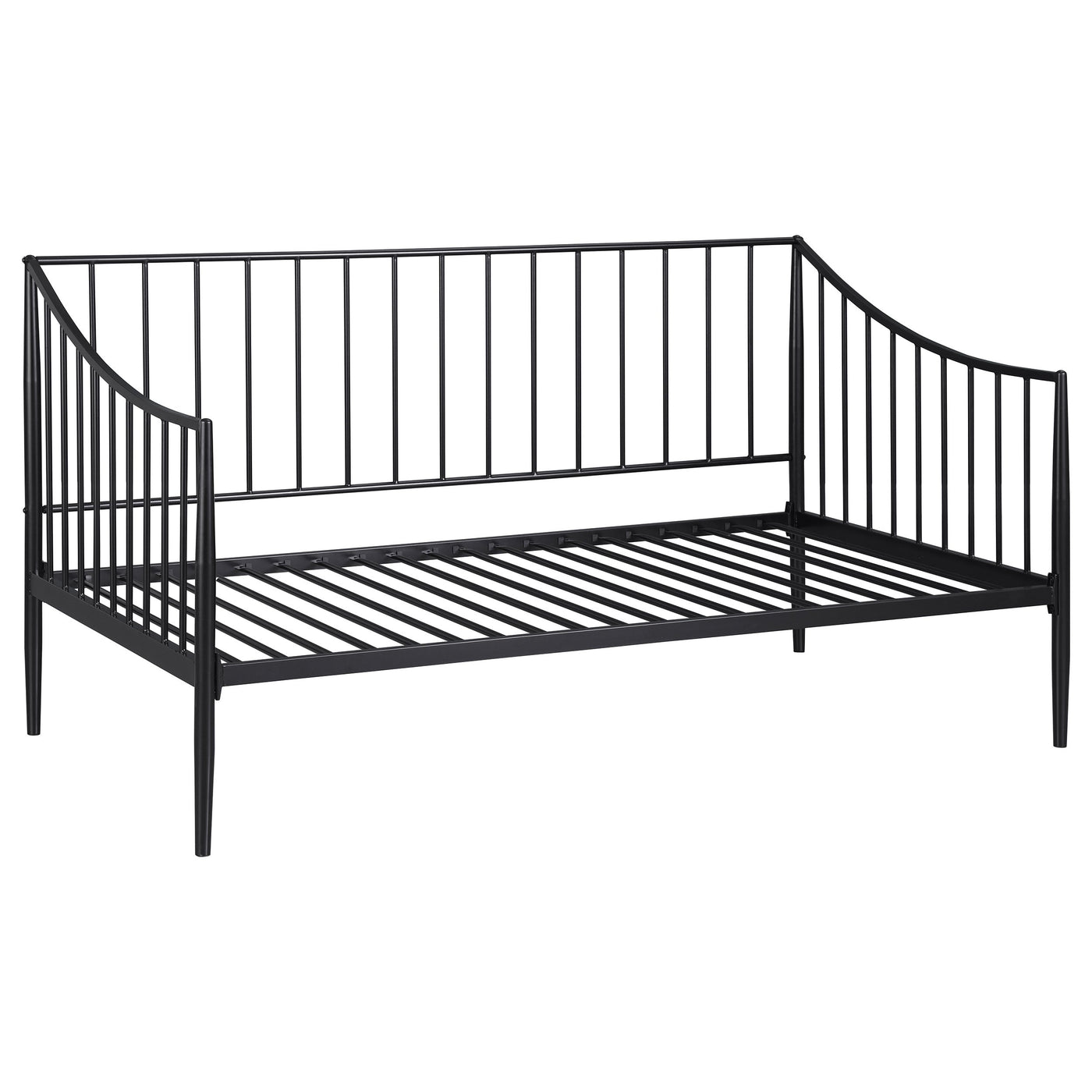 Cama de día de metal Newbury con estructura de cama en negro mate
