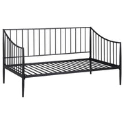 Cama de día de metal Newbury con estructura de cama en negro mate