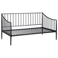 Cama de día de metal Newbury con estructura de cama en negro mate