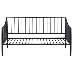 Cama de día de metal Newbury con estructura de cama en negro mate