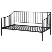 Cama de día de metal Newbury con estructura de cama en negro mate