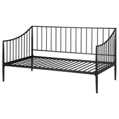 Cama de día de metal Newbury con estructura de cama en negro mate