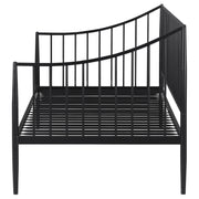 Cama de día de metal Newbury con estructura de cama en negro mate