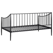 Cama de día de metal Newbury con estructura de cama en negro mate