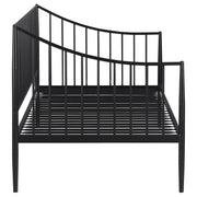 Cama de día de metal Newbury con estructura de cama en negro mate