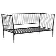 Estructura de cama de día de metal Richland en negro mate