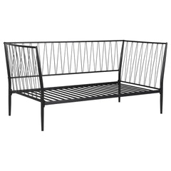 Estructura de cama de día de metal Richland en negro mate