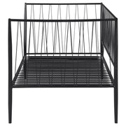 Estructura de cama de día de metal Richland en negro mate