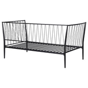 Estructura de cama de día de metal Richland en negro mate