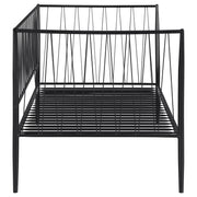 Estructura de cama de día de metal Richland en negro mate