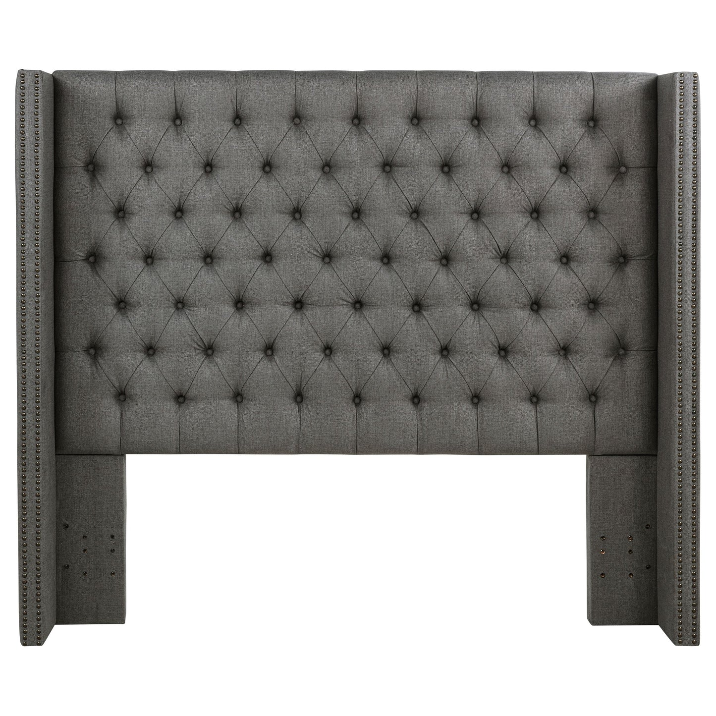 Bancroft Upholstered  Wingback Headboard Grey