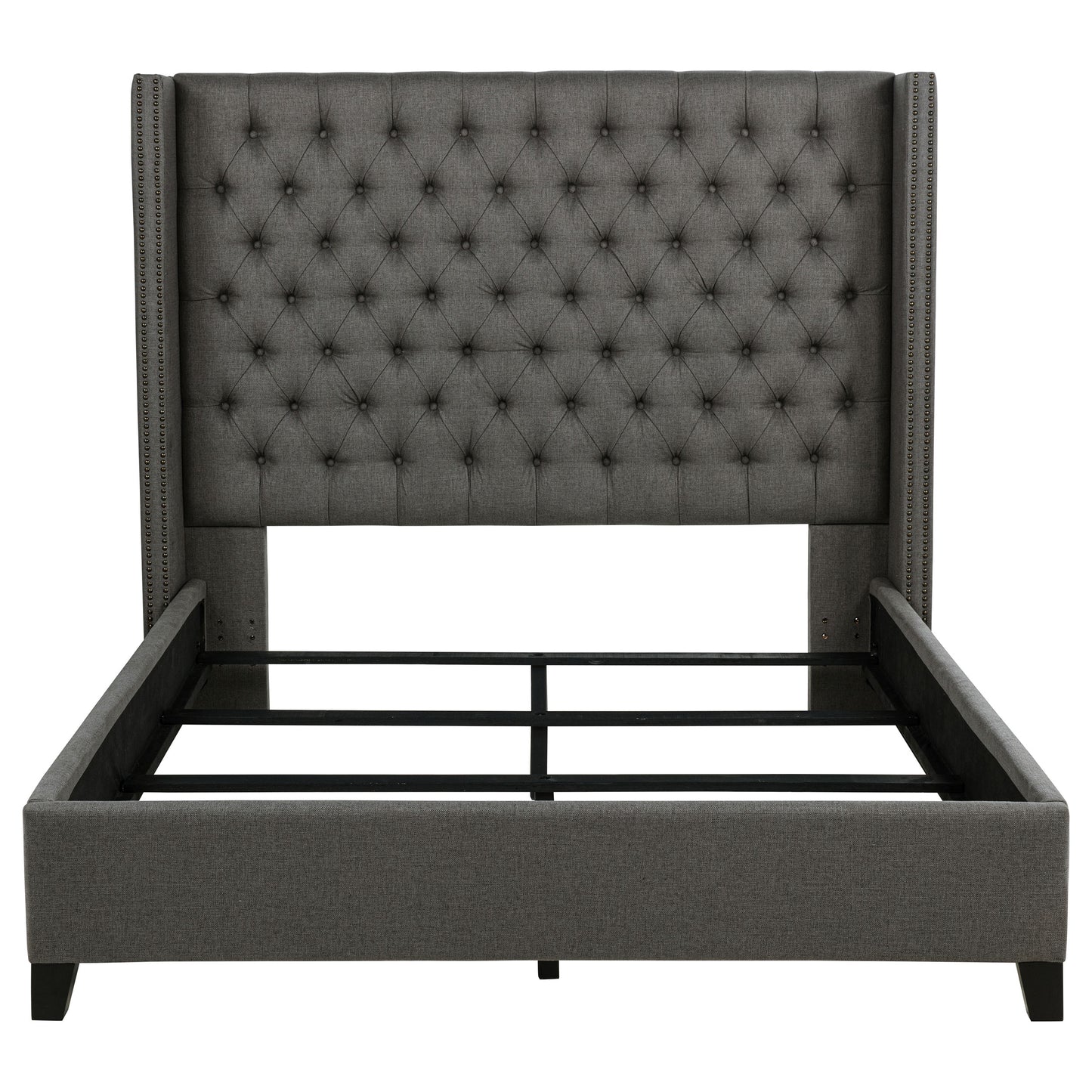 Bancroft Upholstered Wingback Bed Grey
