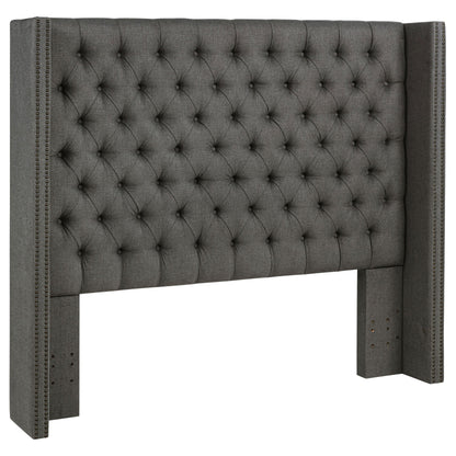 Bancroft Upholstered  Wingback Headboard Grey