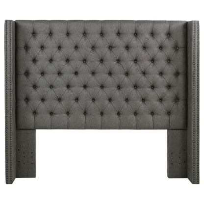 Bancroft Upholstered  Wingback Headboard Grey