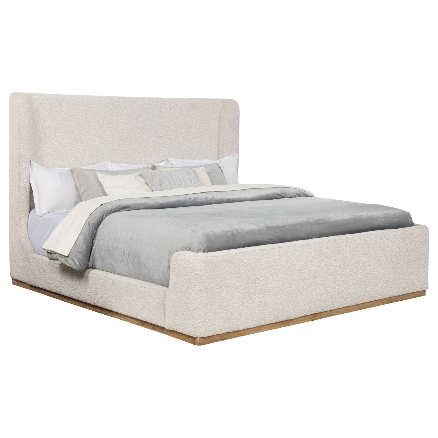 Cama de trineo tapizada Nala color crema