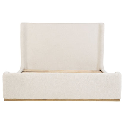 Cama de trineo tapizada Nala color crema