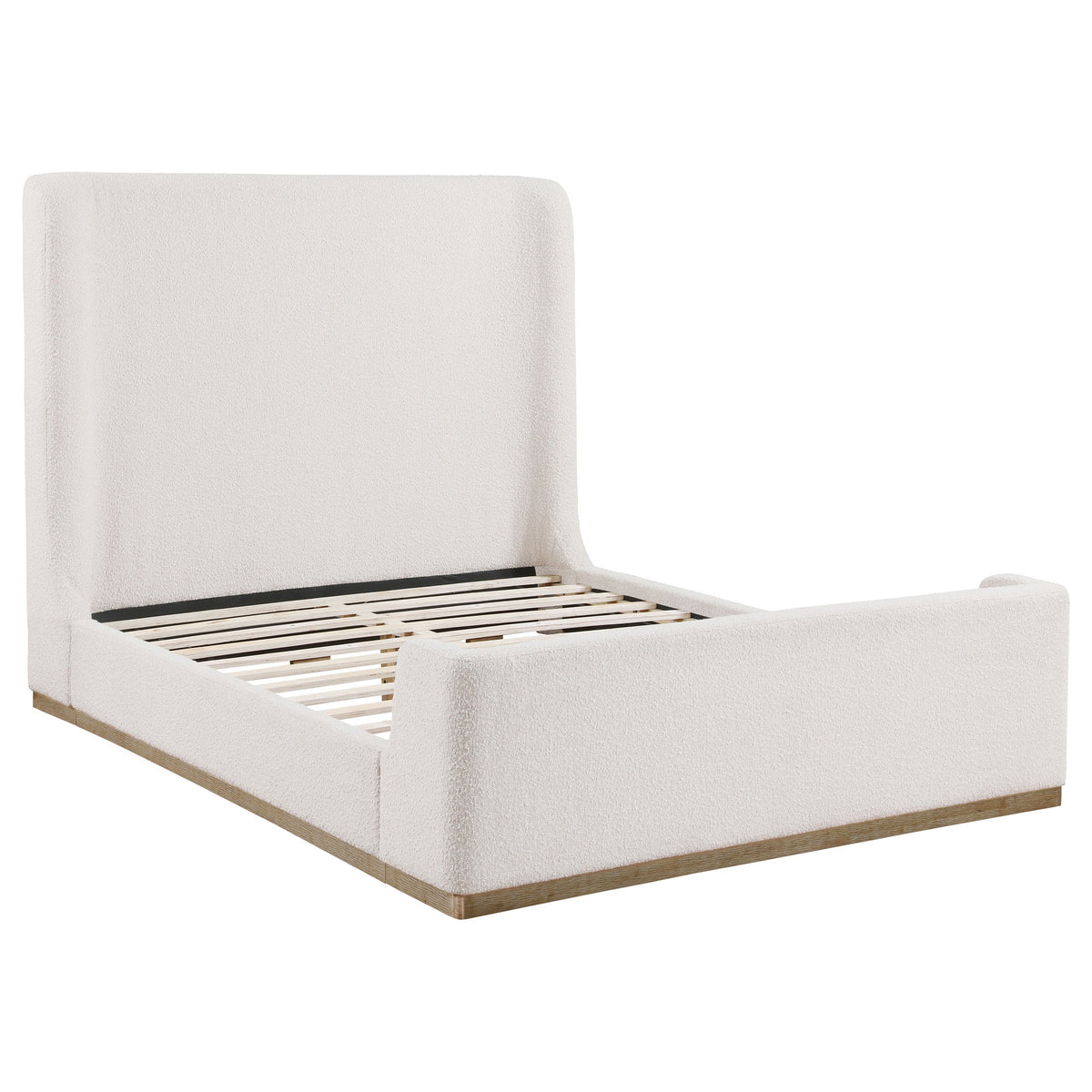 Cama de trineo tapizada Nala color crema