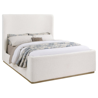 Cama de trineo tapizada Nala color crema