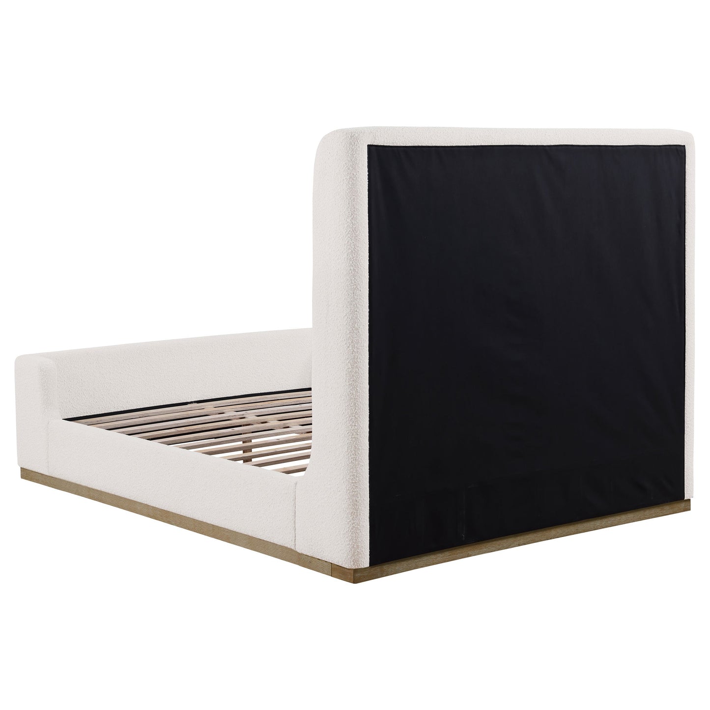 Cama de trineo tapizada Nala color crema