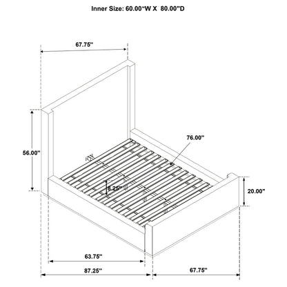 Cama de trineo tapizada Nala color crema