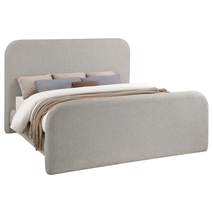 Wren Upholstered Platform Bed Grey