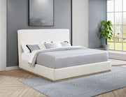 Knox Upholstered Panel Bed Cream