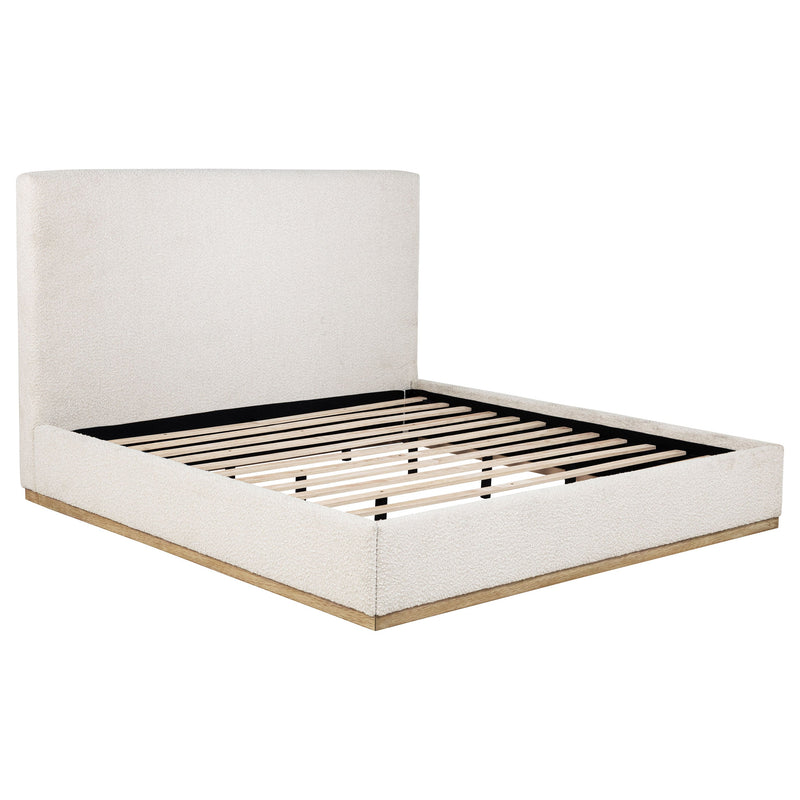 Knox Upholstered Panel Bed Cream
