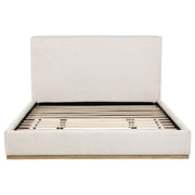 Knox Upholstered Panel Bed Cream