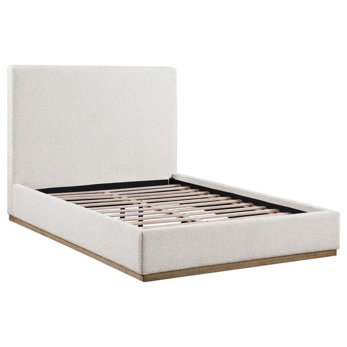 Knox Upholstered  Platform Bed Cream