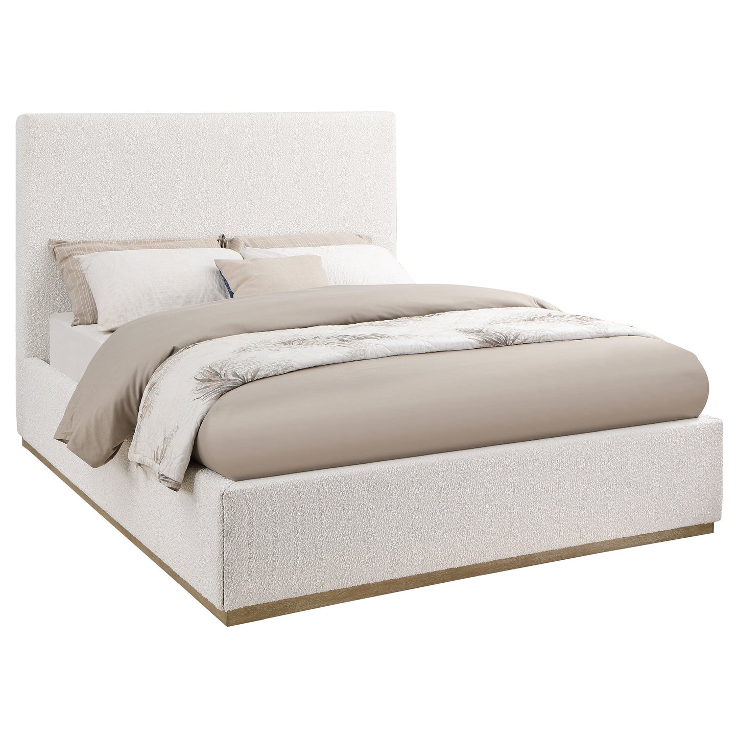 Cama tapizada Knox color crema