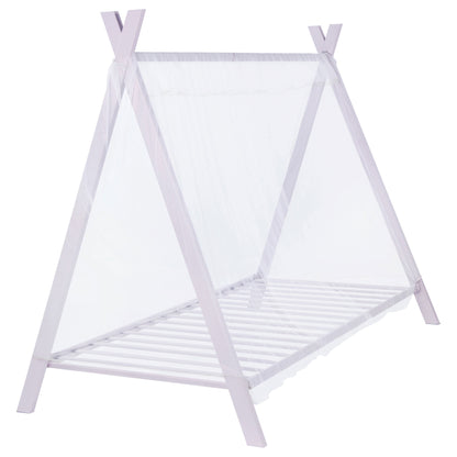 Fultonville Metal Twin Tent Bed with 7-inch Mattress Pink