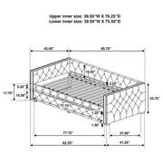 Sofá cama tapizado Mockern con cama nido gris