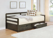 Sofá cama Sorrento XL de 2 cajones con cama nido extensible, color gris