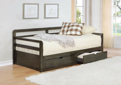 Sofá cama Sorrento XL de 2 cajones con cama nido extensible, color gris