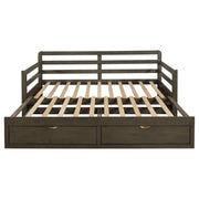 Sofá cama Sorrento XL de 2 cajones con cama nido extensible, color gris