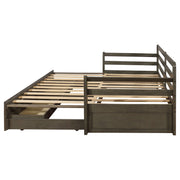 Sofá cama Sorrento XL de 2 cajones con cama nido extensible, color gris