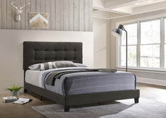 Mapes Upholstered Panel Bed Charcoal