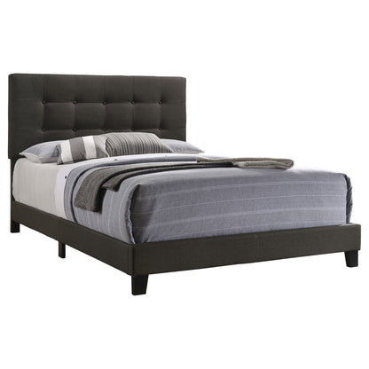 Mapes Upholstered Panel Bed Charcoal