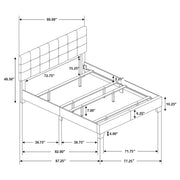 Mapes Upholstered Panel Bed Charcoal