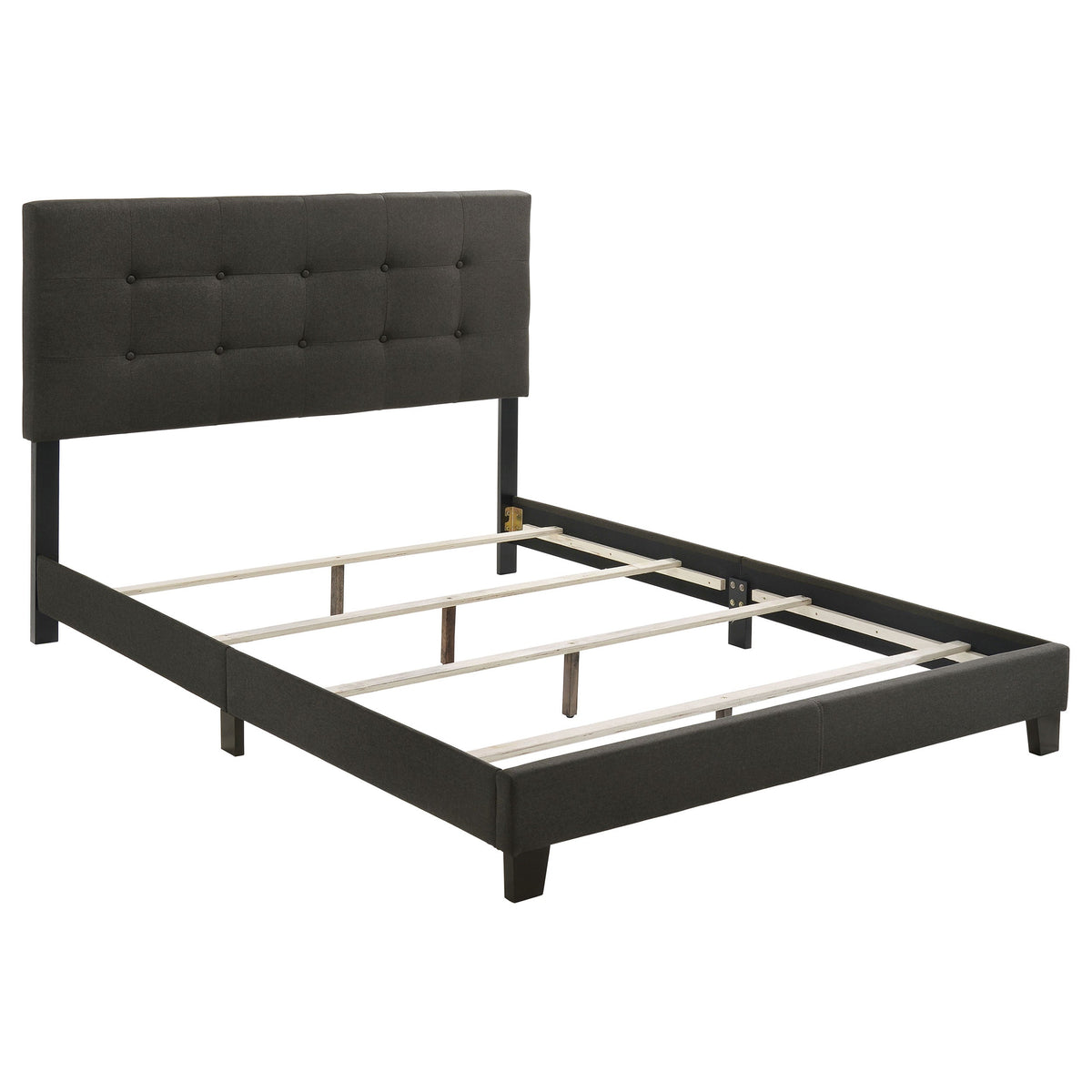 Mapes Upholstered Panel Bed Charcoal