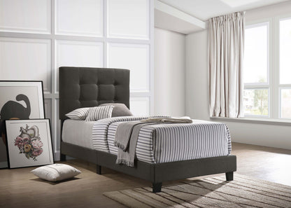 Mapes Upholstered Panel Bed Charcoal