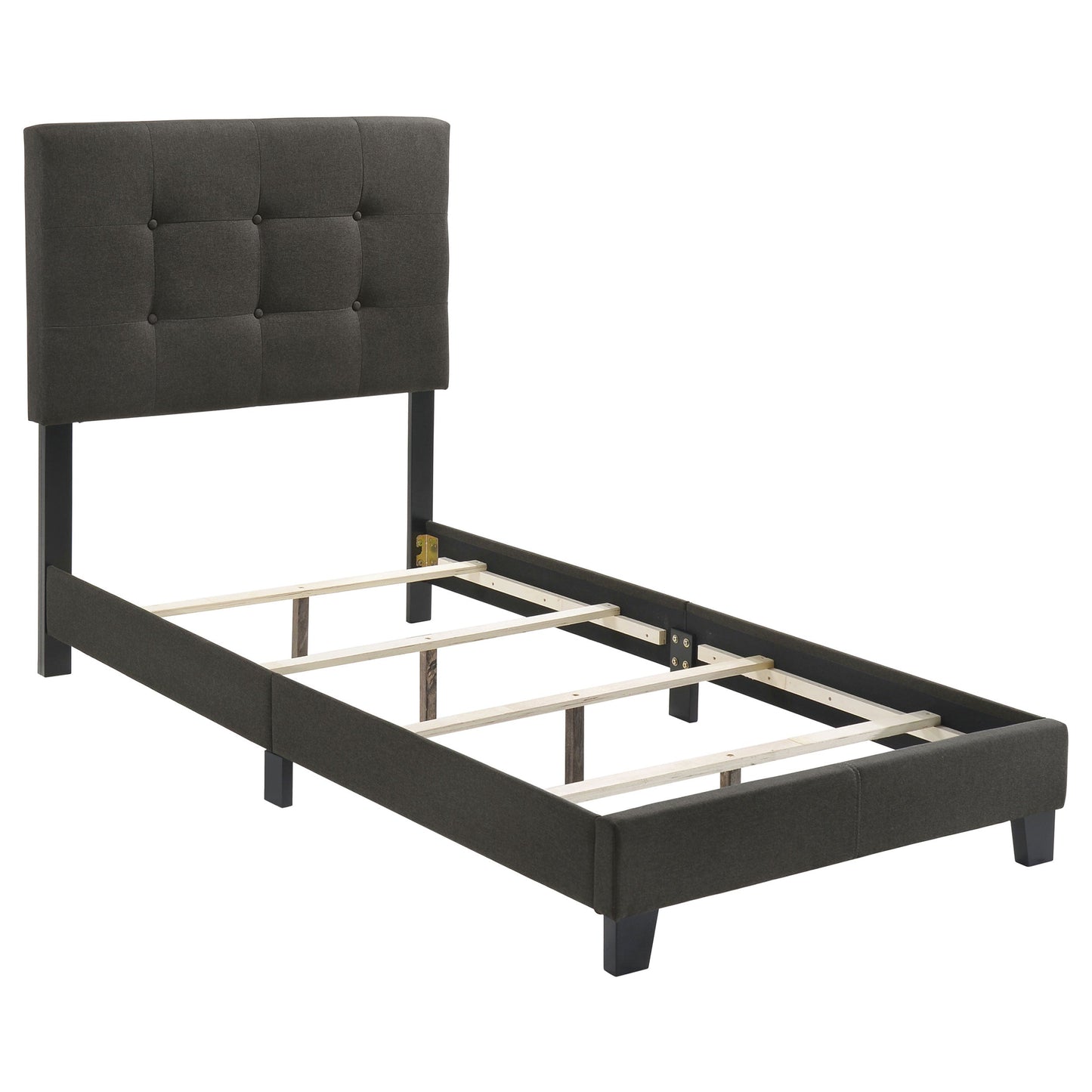 Mapes Upholstered Panel Bed Charcoal